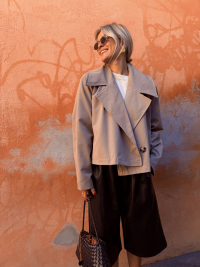 Trench DAKOTA court kaki clair - Précommande