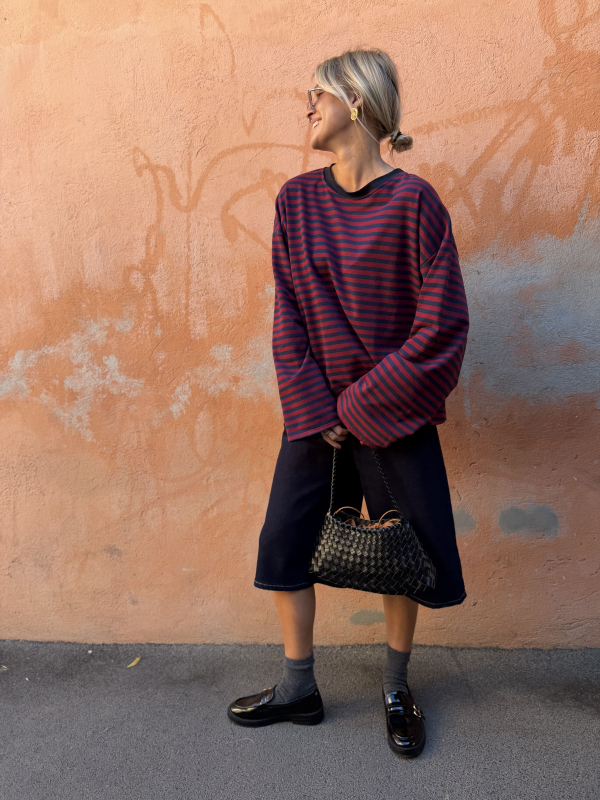 BIARRITZ navy/burgundy shirt