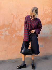 BIARRITZ navy/burgundy shirt