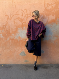 BIARRITZ navy/burgundy shirt