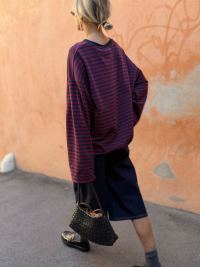 BIARRITZ navy/burgundy shirt