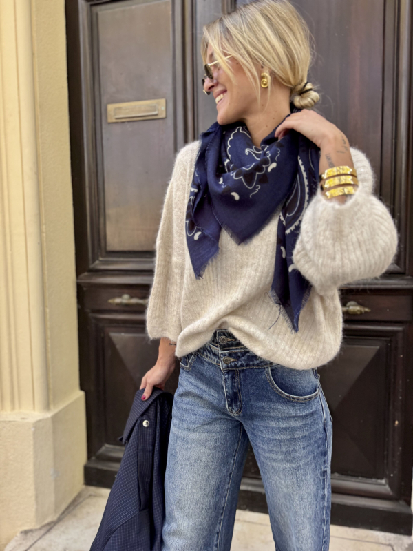 Navy bandana scarf