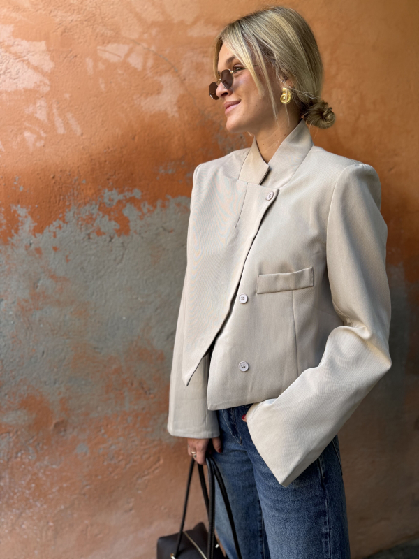 Blazer asymétrique beige
