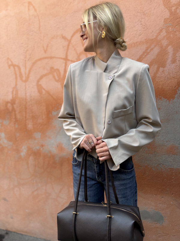 Blazer asymétrique beige