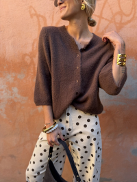 Chocolate 3/4 sleeve vest