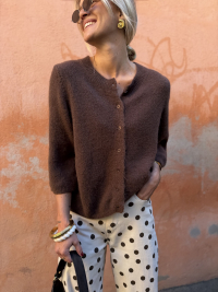 Chocolate 3/4 sleeve vest
