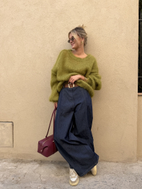 PITT navy jeans with camel belt