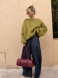 OLSEN oversized olive green sweater