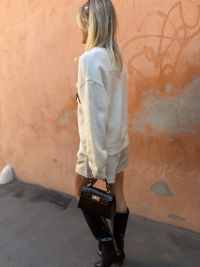 Chocolate crocodile-effect bag - Pre-order