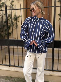 HAILEY navy blouse