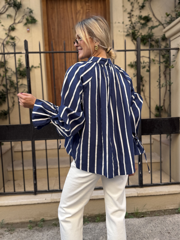HAILEY navy blouse