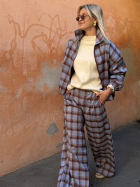 OXFORD sky blue checked jacket