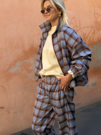 OXFORD sky blue checked jacket
