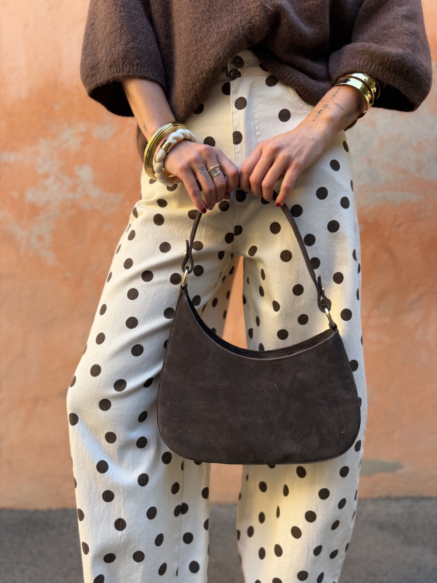 Sac en daim chocolat