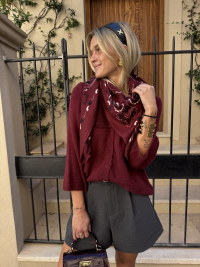 Écharpe bordeaux bandana