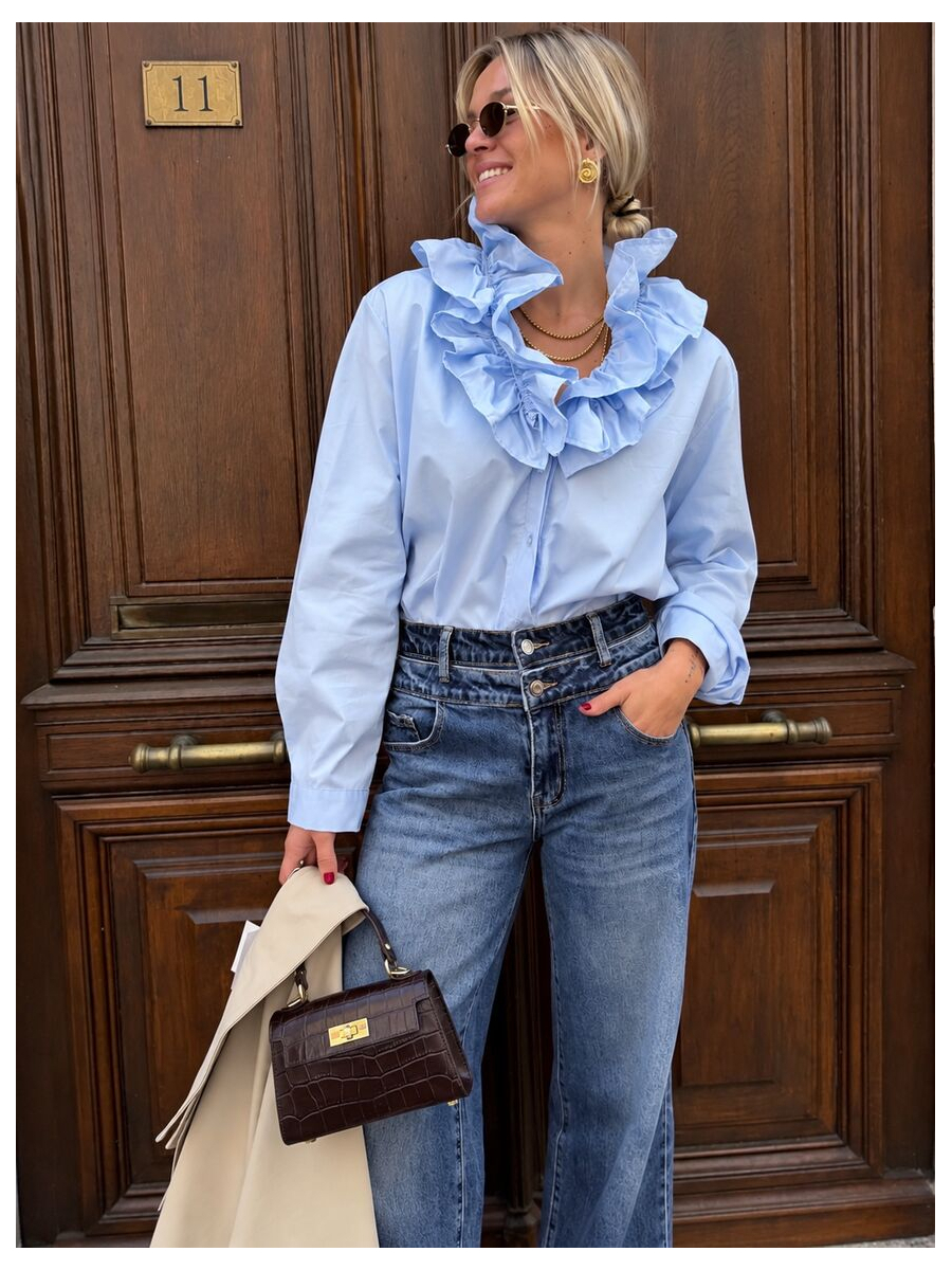 Chemise LUCINDA bleu ciel