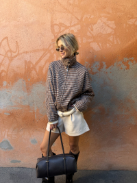 Camel checked jacket