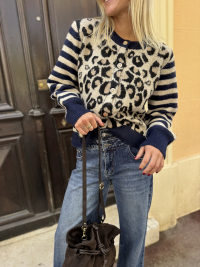 Gilet VALENTINO léopard marine - Précommande