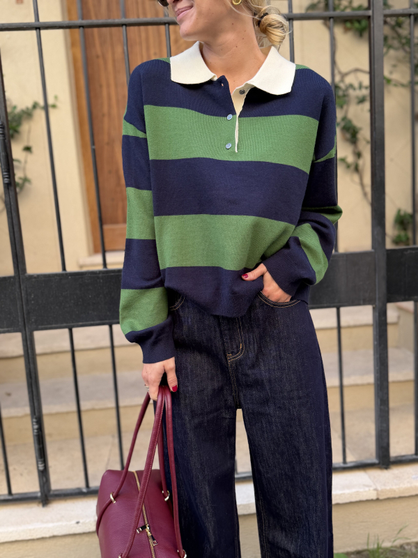 HUNTER navy/green sweater