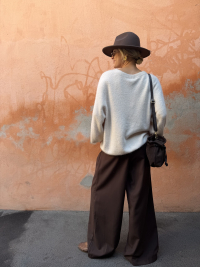 Pantalon EDWARD choco à pinces
