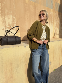 Olive green 3/4 sleeve vest