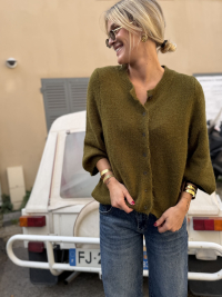 Olive green 3/4 sleeve vest
