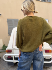 Gilet manches 3/4 vert olive