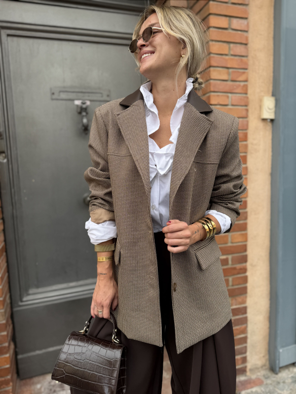 Veste blazer SOHO pied de poule
