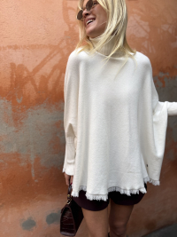 Pull poncho GIANNI écru
