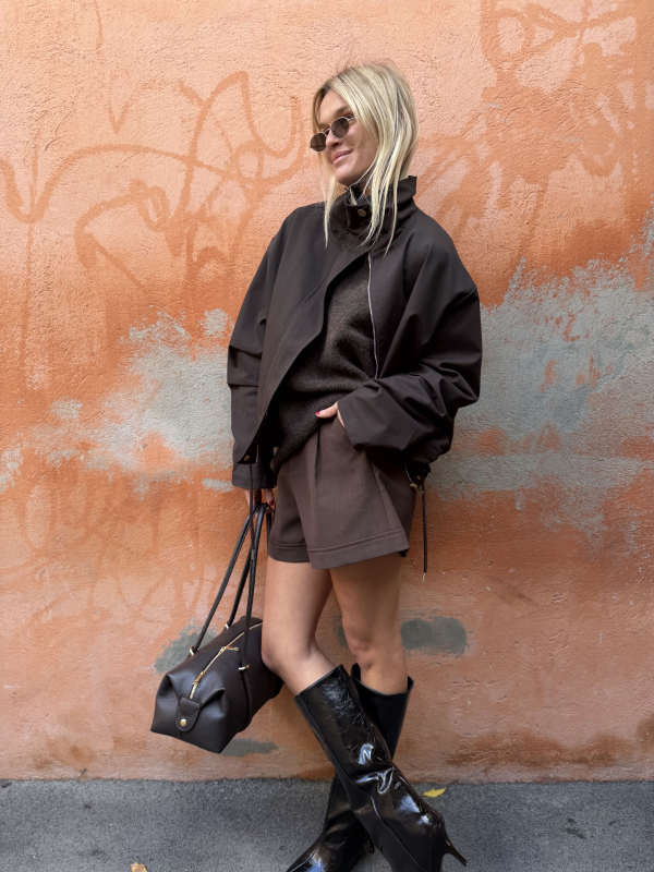 SPENCER chocolate bomber jacket