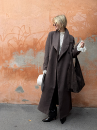 Long coat WILLIAM chocolate