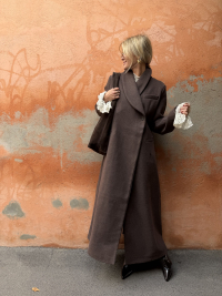 Long coat WILLIAM chocolate