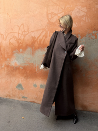 Long coat WILLIAM chocolate