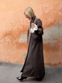 Long coat WILLIAM chocolate
