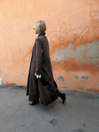 Long coat WILLIAM chocolate