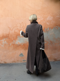 ELIO suede chocolate bag