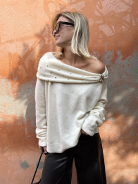 Off-white HARPER rhinestone sweater