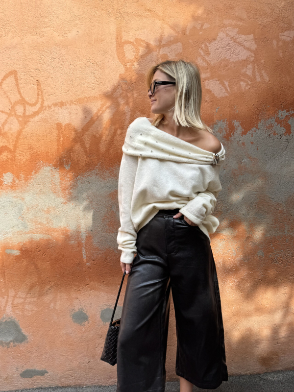 Off-white HARPER rhinestone sweater