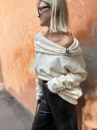Off-white HARPER rhinestone sweater