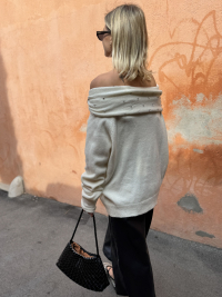 Pull strass HARPER écru