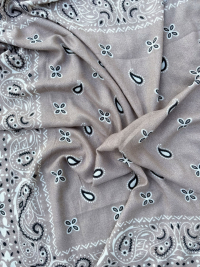 Écharpe taupe bandana