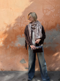 Écharpe taupe bandana