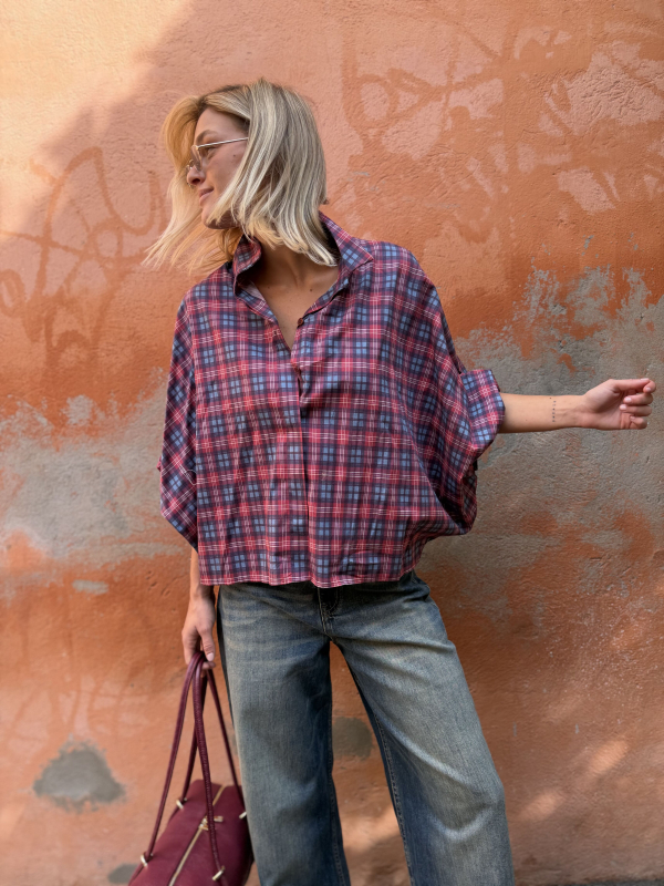 Red/blue checkered shirt