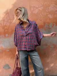 Red/blue checkered shirt