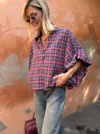 Red/blue checkered shirt