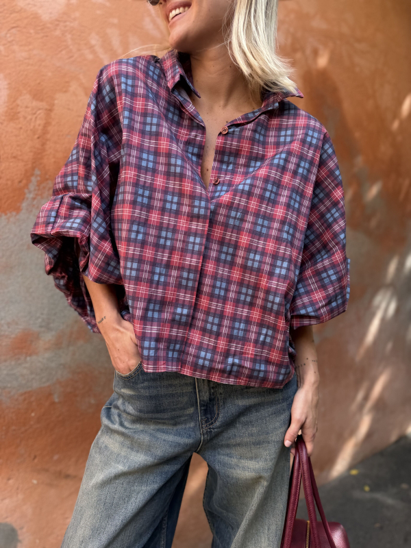 Red/blue checkered shirt