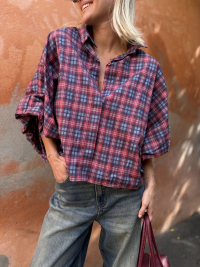 Red/blue checkered shirt