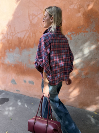 Red/blue checkered shirt