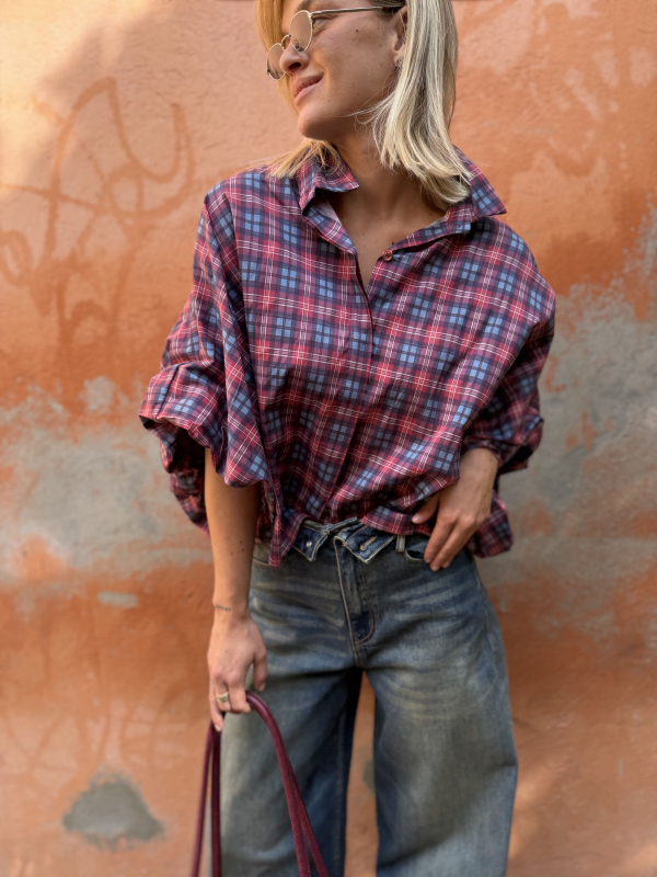 Red/blue checkered shirt