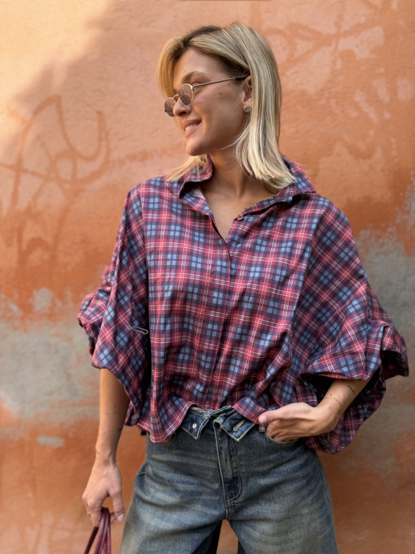 Red/blue checkered shirt